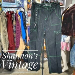 HT Denim sz 5 hi rise strap carpenter pants A18